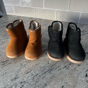 2 pair of toddler comfy boots